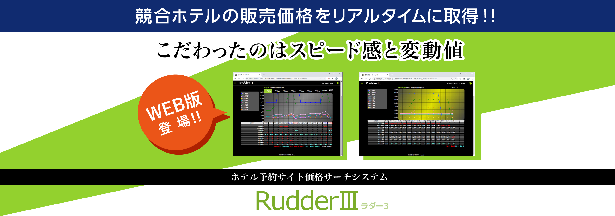 競合サイト総合サーチシステム　Rudder3